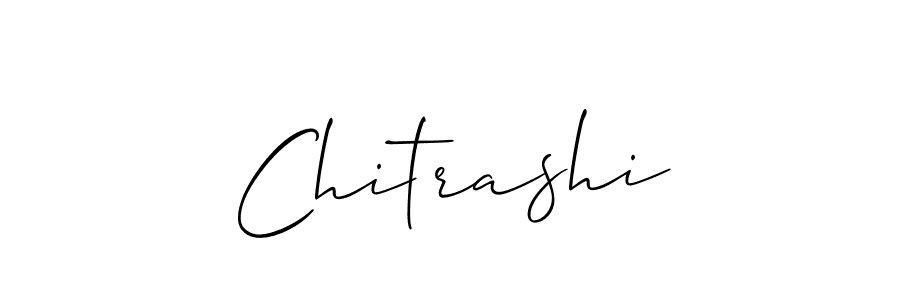 Design your own signature with our free online signature maker. With this signature software, you can create a handwritten (Allison_Script) signature for name Chitrashi. Chitrashi signature style 2 images and pictures png