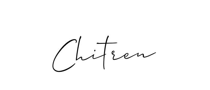 Make a beautiful signature design for name Chitren. With this signature (Allison_Script) style, you can create a handwritten signature for free. Chitren signature style 2 images and pictures png