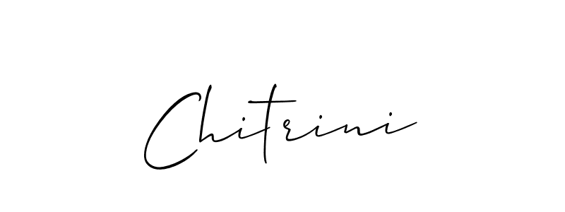 Create a beautiful signature design for name Chitrini. With this signature (Allison_Script) fonts, you can make a handwritten signature for free. Chitrini signature style 2 images and pictures png