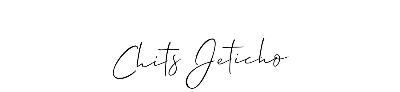 Also You can easily find your signature by using the search form. We will create Chits Jeticho name handwritten signature images for you free of cost using Allison_Script sign style. Chits Jeticho signature style 2 images and pictures png