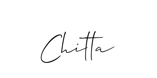 It looks lik you need a new signature style for name Chitta. Design unique handwritten (Allison_Script) signature with our free signature maker in just a few clicks. Chitta signature style 2 images and pictures png