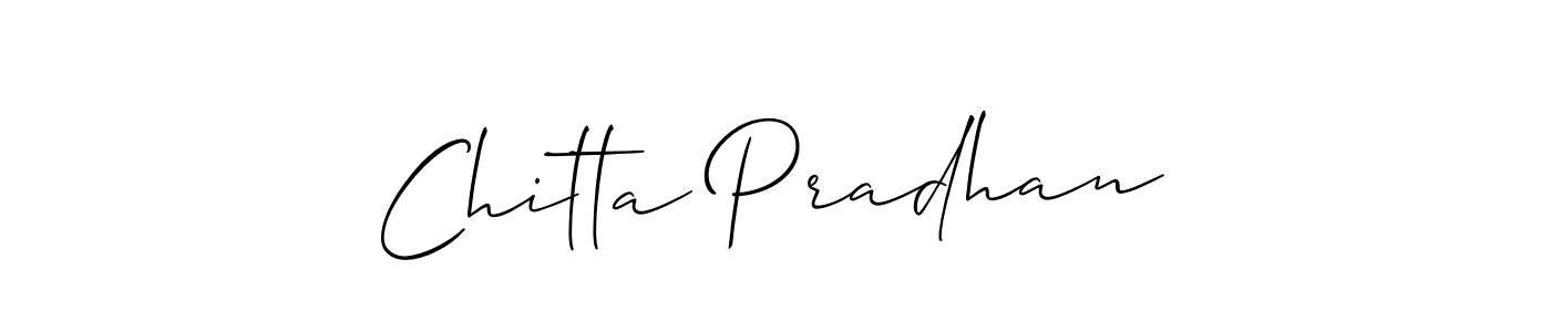 You should practise on your own different ways (Allison_Script) to write your name (Chitta Pradhan) in signature. don't let someone else do it for you. Chitta Pradhan signature style 2 images and pictures png