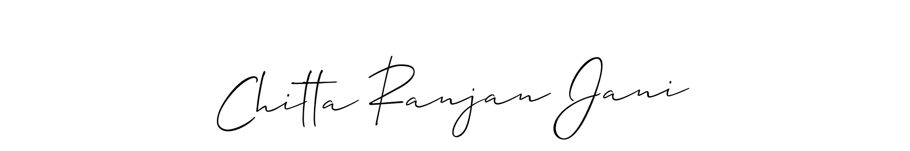 You should practise on your own different ways (Allison_Script) to write your name (Chitta Ranjan Jani) in signature. don't let someone else do it for you. Chitta Ranjan Jani signature style 2 images and pictures png