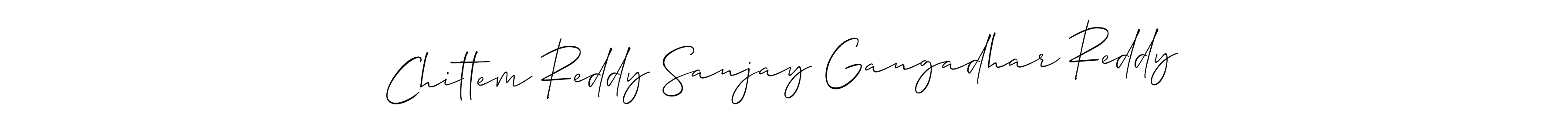 The best way (Allison_Script) to make a short signature is to pick only two or three words in your name. The name Chittem Reddy Sanjay Gangadhar Reddy include a total of six letters. For converting this name. Chittem Reddy Sanjay Gangadhar Reddy signature style 2 images and pictures png