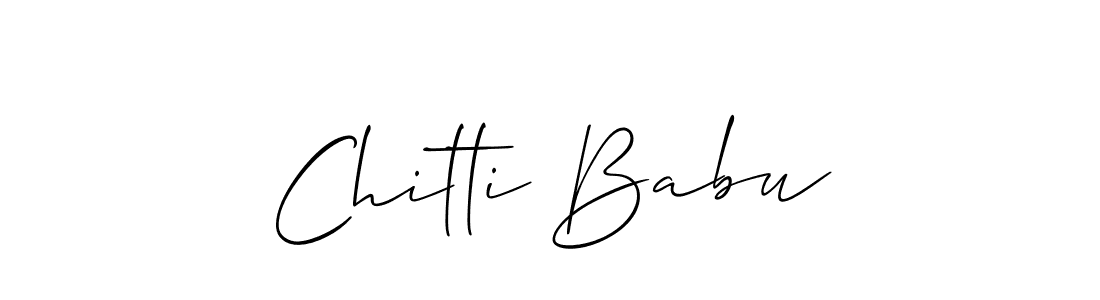 Allison_Script is a professional signature style that is perfect for those who want to add a touch of class to their signature. It is also a great choice for those who want to make their signature more unique. Get Chitti Babu name to fancy signature for free. Chitti Babu signature style 2 images and pictures png