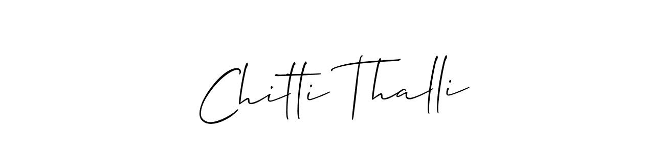 Check out images of Autograph of Chitti Thalli name. Actor Chitti Thalli Signature Style. Allison_Script is a professional sign style online. Chitti Thalli signature style 2 images and pictures png