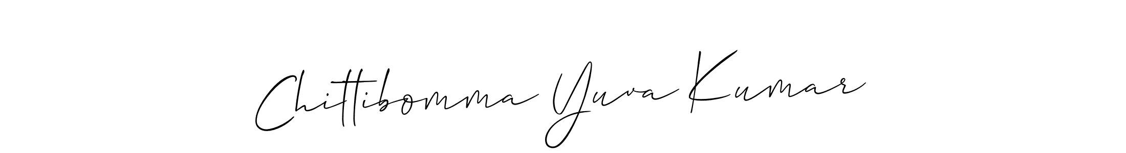 if you are searching for the best signature style for your name Chittibomma Yuva Kumar. so please give up your signature search. here we have designed multiple signature styles  using Allison_Script. Chittibomma Yuva Kumar signature style 2 images and pictures png