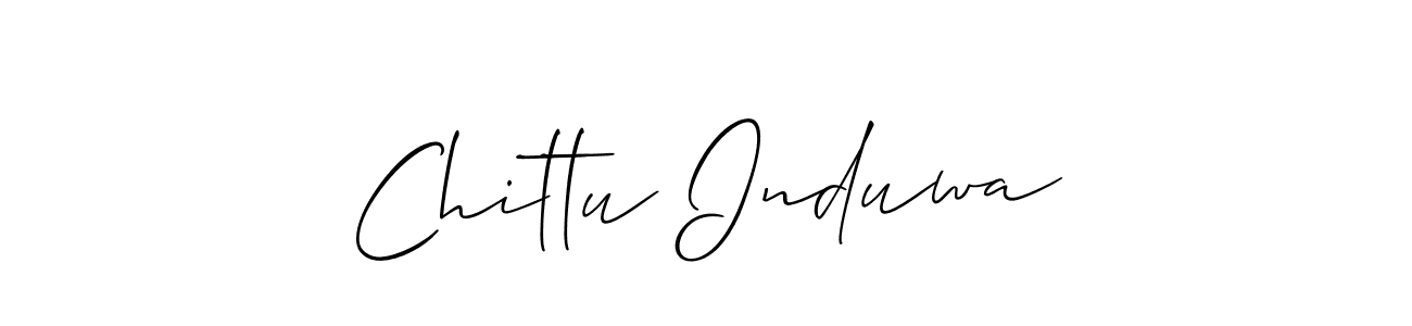Similarly Allison_Script is the best handwritten signature design. Signature creator online .You can use it as an online autograph creator for name Chittu Induwa. Chittu Induwa signature style 2 images and pictures png