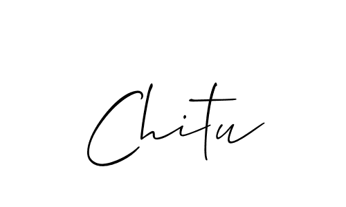 How to make Chitu name signature. Use Allison_Script style for creating short signs online. This is the latest handwritten sign. Chitu signature style 2 images and pictures png