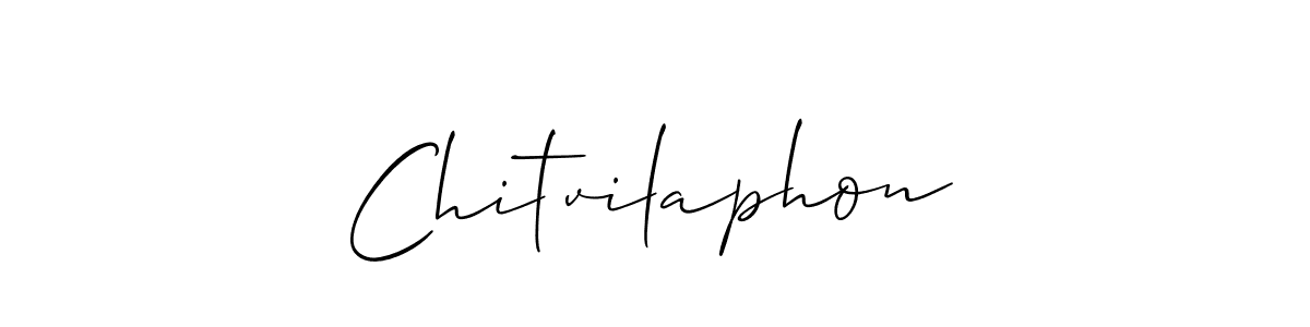 Design your own signature with our free online signature maker. With this signature software, you can create a handwritten (Allison_Script) signature for name Chitvilaphon. Chitvilaphon signature style 2 images and pictures png