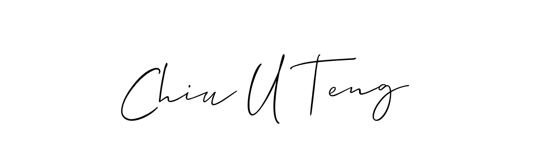 How to make Chiu U Teng signature? Allison_Script is a professional autograph style. Create handwritten signature for Chiu U Teng name. Chiu U Teng signature style 2 images and pictures png