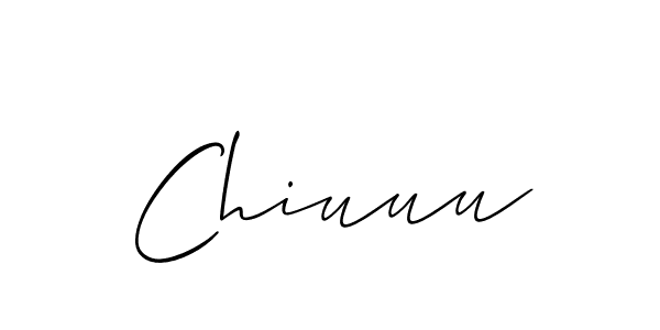 Design your own signature with our free online signature maker. With this signature software, you can create a handwritten (Allison_Script) signature for name Chiuuu. Chiuuu signature style 2 images and pictures png