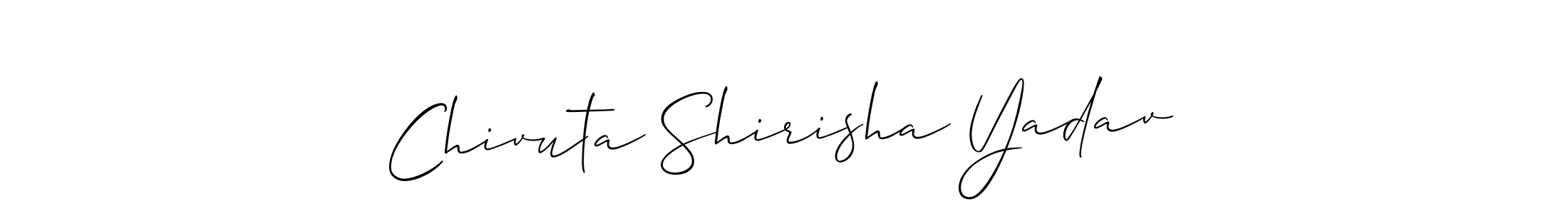 Also we have Chivuta Shirisha Yadav name is the best signature style. Create professional handwritten signature collection using Allison_Script autograph style. Chivuta Shirisha Yadav signature style 2 images and pictures png