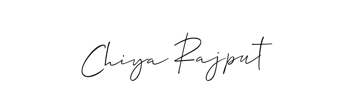 Make a beautiful signature design for name Chiya Rajput. With this signature (Allison_Script) style, you can create a handwritten signature for free. Chiya Rajput signature style 2 images and pictures png