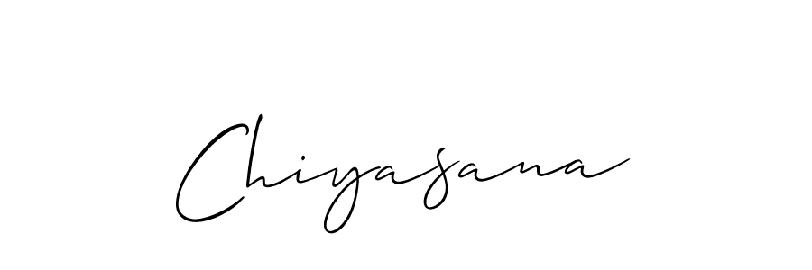 How to make Chiyasana name signature. Use Allison_Script style for creating short signs online. This is the latest handwritten sign. Chiyasana signature style 2 images and pictures png