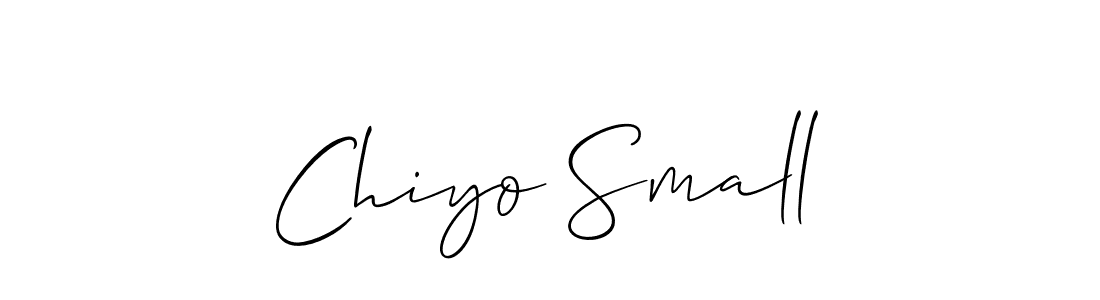 Make a beautiful signature design for name Chiyo Small. With this signature (Allison_Script) style, you can create a handwritten signature for free. Chiyo Small signature style 2 images and pictures png