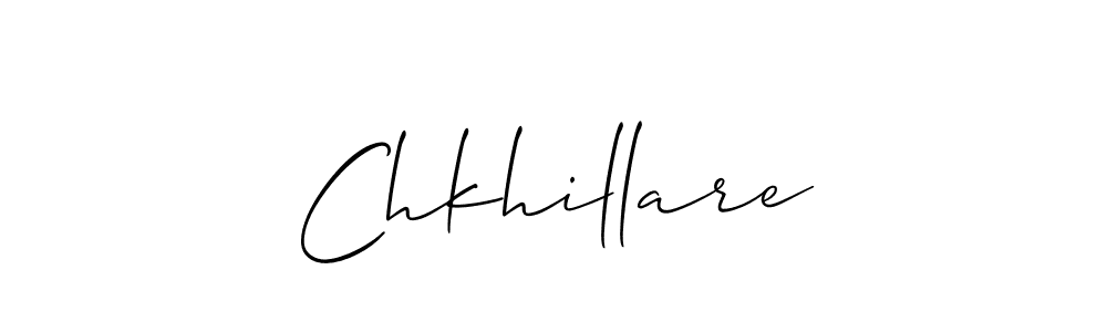 How to make Chkhillare signature? Allison_Script is a professional autograph style. Create handwritten signature for Chkhillare name. Chkhillare signature style 2 images and pictures png