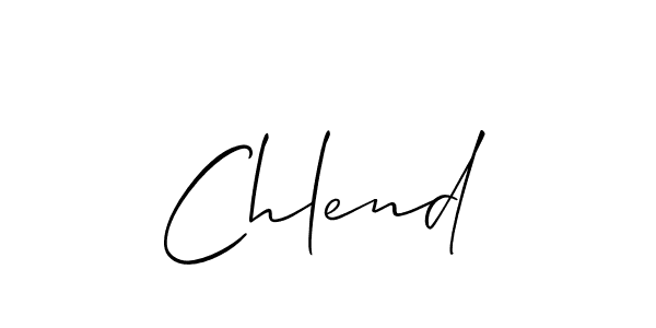 How to make Chlend signature? Allison_Script is a professional autograph style. Create handwritten signature for Chlend name. Chlend signature style 2 images and pictures png