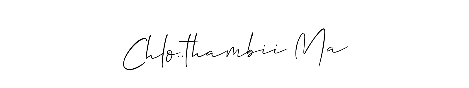 Similarly Allison_Script is the best handwritten signature design. Signature creator online .You can use it as an online autograph creator for name Chlo..thambii Ma. Chlo..thambii Ma signature style 2 images and pictures png