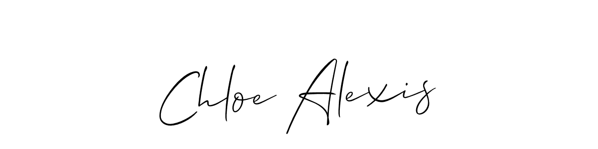 Use a signature maker to create a handwritten signature online. With this signature software, you can design (Allison_Script) your own signature for name Chloe Alexis. Chloe Alexis signature style 2 images and pictures png