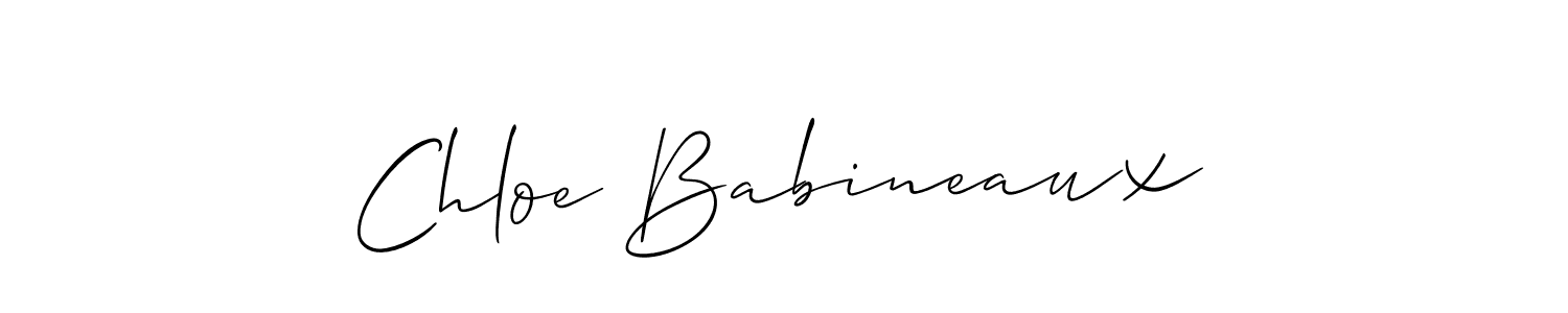 Use a signature maker to create a handwritten signature online. With this signature software, you can design (Allison_Script) your own signature for name Chloe Babineaux. Chloe Babineaux signature style 2 images and pictures png