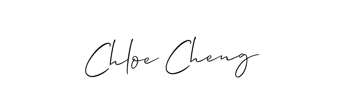 How to Draw Chloe Cheng signature style? Allison_Script is a latest design signature styles for name Chloe Cheng. Chloe Cheng signature style 2 images and pictures png