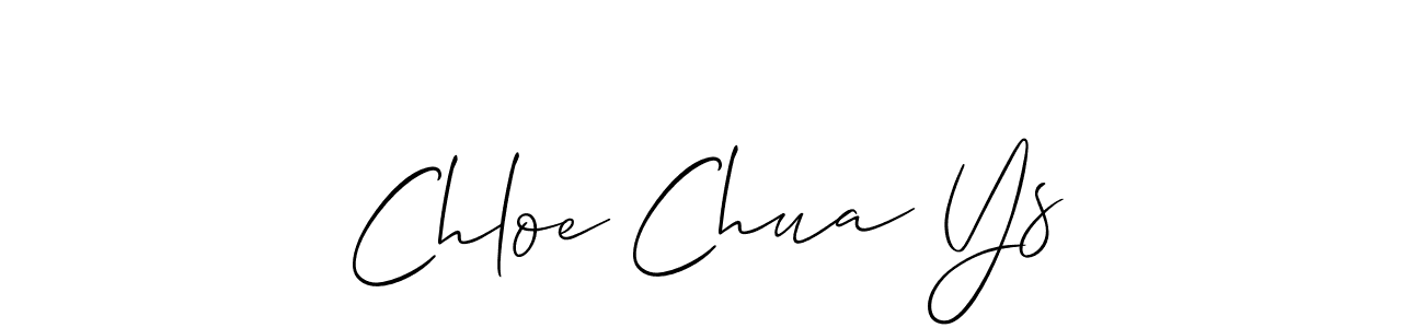 How to make Chloe Chua Ys signature? Allison_Script is a professional autograph style. Create handwritten signature for Chloe Chua Ys name. Chloe Chua Ys signature style 2 images and pictures png