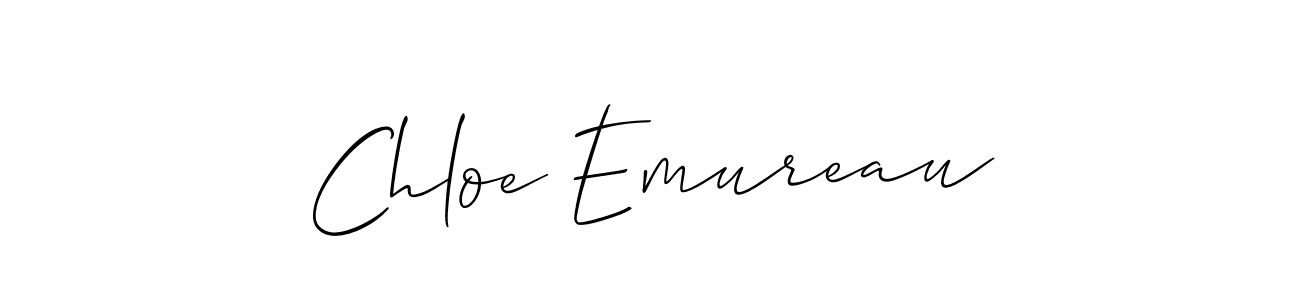 The best way (Allison_Script) to make a short signature is to pick only two or three words in your name. The name Chloe Emureau include a total of six letters. For converting this name. Chloe Emureau signature style 2 images and pictures png