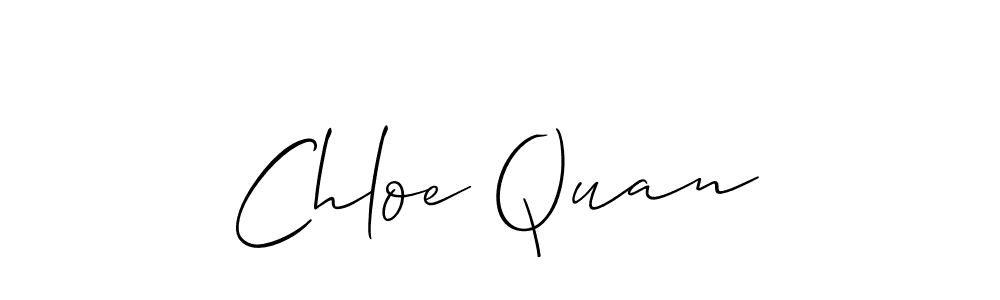 Use a signature maker to create a handwritten signature online. With this signature software, you can design (Allison_Script) your own signature for name Chloe Quan. Chloe Quan signature style 2 images and pictures png