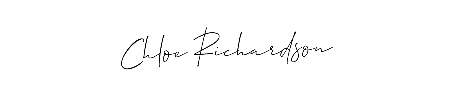 Make a short Chloe Richardson signature style. Manage your documents anywhere anytime using Allison_Script. Create and add eSignatures, submit forms, share and send files easily. Chloe Richardson signature style 2 images and pictures png