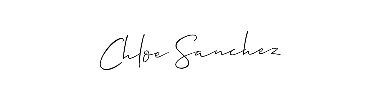 Make a beautiful signature design for name Chloe Sanchez. With this signature (Allison_Script) style, you can create a handwritten signature for free. Chloe Sanchez signature style 2 images and pictures png