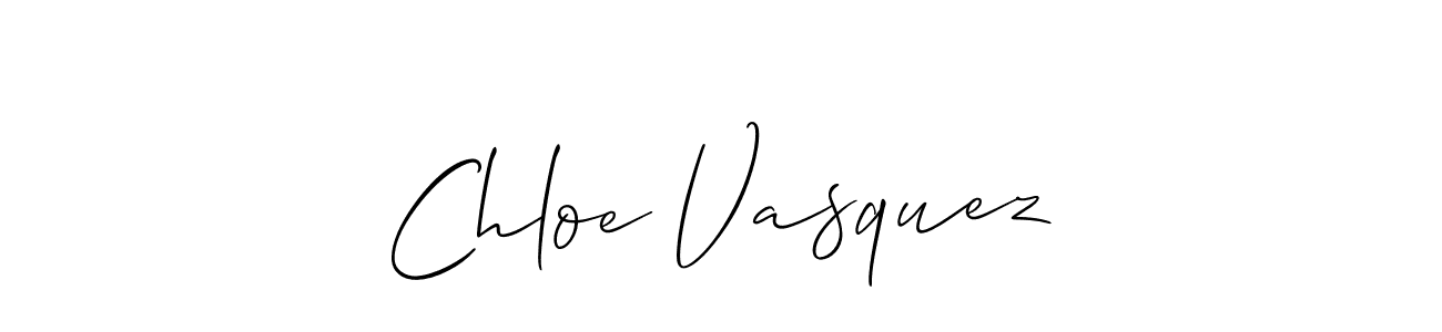 Use a signature maker to create a handwritten signature online. With this signature software, you can design (Allison_Script) your own signature for name Chloe Vasquez. Chloe Vasquez signature style 2 images and pictures png