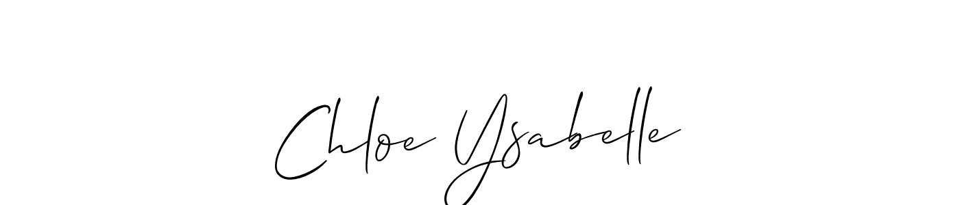 The best way (Allison_Script) to make a short signature is to pick only two or three words in your name. The name Chloe Ysabelle include a total of six letters. For converting this name. Chloe Ysabelle signature style 2 images and pictures png