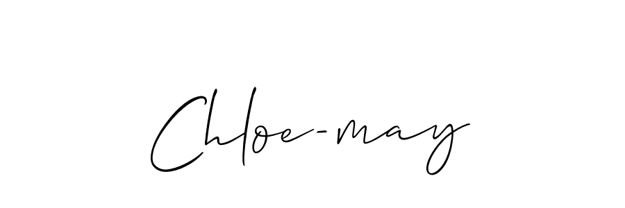How to make Chloe-may name signature. Use Allison_Script style for creating short signs online. This is the latest handwritten sign. Chloe-may signature style 2 images and pictures png