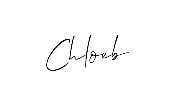 How to make Chloeb signature? Allison_Script is a professional autograph style. Create handwritten signature for Chloeb name. Chloeb signature style 2 images and pictures png