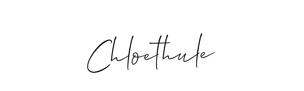 Design your own signature with our free online signature maker. With this signature software, you can create a handwritten (Allison_Script) signature for name Chloethule. Chloethule signature style 2 images and pictures png