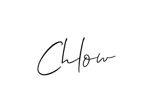 Use a signature maker to create a handwritten signature online. With this signature software, you can design (Allison_Script) your own signature for name Chlow. Chlow signature style 2 images and pictures png
