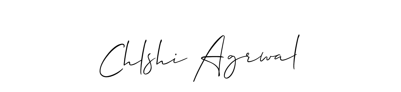 Allison_Script is a professional signature style that is perfect for those who want to add a touch of class to their signature. It is also a great choice for those who want to make their signature more unique. Get Chlshi Agrwal name to fancy signature for free. Chlshi Agrwal signature style 2 images and pictures png