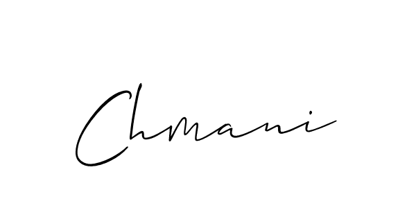 Chmani stylish signature style. Best Handwritten Sign (Allison_Script) for my name. Handwritten Signature Collection Ideas for my name Chmani. Chmani signature style 2 images and pictures png