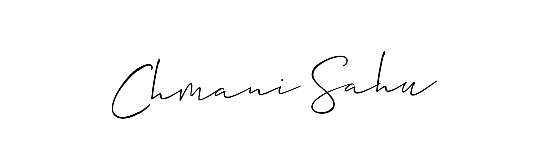 Chmani Sahu stylish signature style. Best Handwritten Sign (Allison_Script) for my name. Handwritten Signature Collection Ideas for my name Chmani Sahu. Chmani Sahu signature style 2 images and pictures png