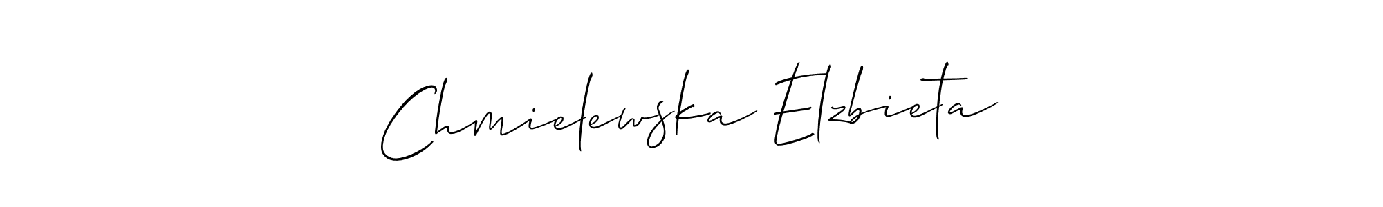 if you are searching for the best signature style for your name Chmielewska Elzbieta. so please give up your signature search. here we have designed multiple signature styles  using Allison_Script. Chmielewska Elzbieta signature style 2 images and pictures png