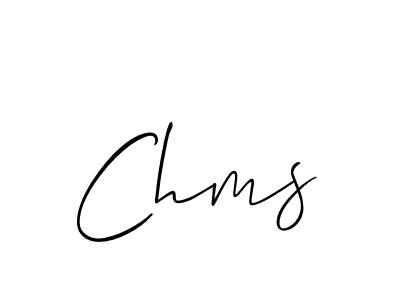 Design your own signature with our free online signature maker. With this signature software, you can create a handwritten (Allison_Script) signature for name Chms. Chms signature style 2 images and pictures png