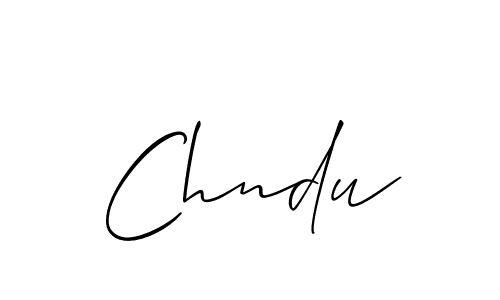 if you are searching for the best signature style for your name Chndu. so please give up your signature search. here we have designed multiple signature styles  using Allison_Script. Chndu signature style 2 images and pictures png