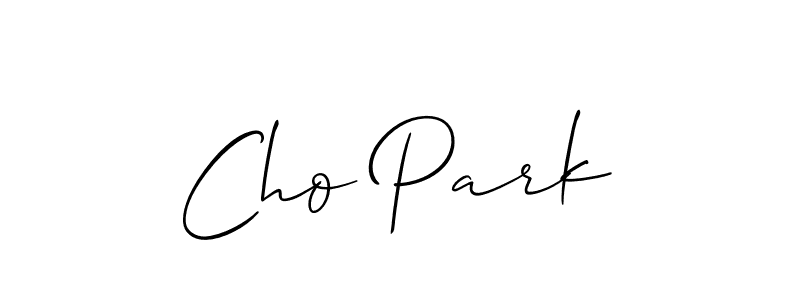 How to make Cho Park name signature. Use Allison_Script style for creating short signs online. This is the latest handwritten sign. Cho Park signature style 2 images and pictures png