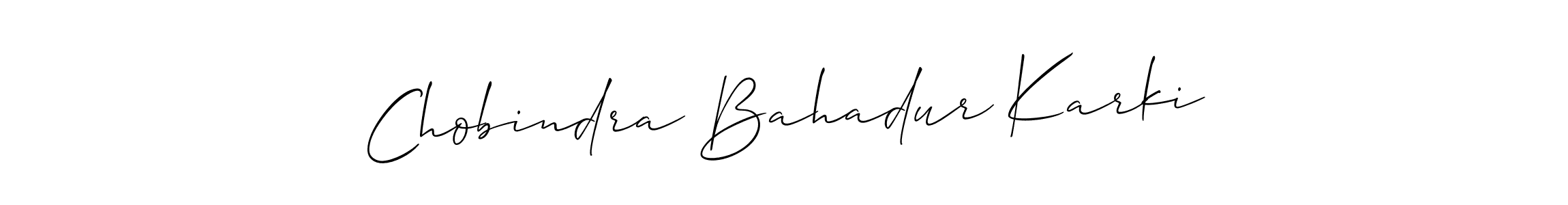 It looks lik you need a new signature style for name Chobindra Bahadur Karki. Design unique handwritten (Allison_Script) signature with our free signature maker in just a few clicks. Chobindra Bahadur Karki signature style 2 images and pictures png