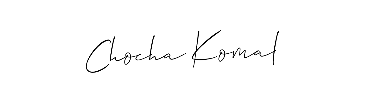 It looks lik you need a new signature style for name Chocha Komal. Design unique handwritten (Allison_Script) signature with our free signature maker in just a few clicks. Chocha Komal signature style 2 images and pictures png