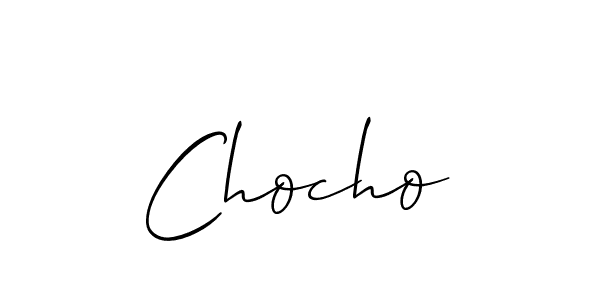 if you are searching for the best signature style for your name Chocho. so please give up your signature search. here we have designed multiple signature styles  using Allison_Script. Chocho signature style 2 images and pictures png