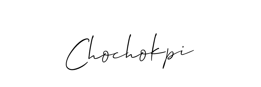 You should practise on your own different ways (Allison_Script) to write your name (Chochokpi) in signature. don't let someone else do it for you. Chochokpi signature style 2 images and pictures png