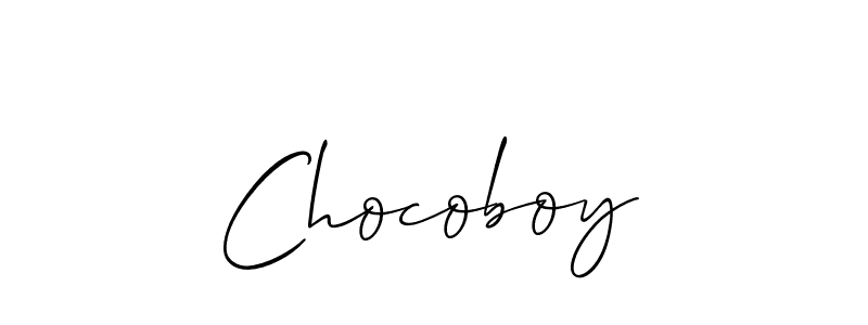 if you are searching for the best signature style for your name Chocoboy. so please give up your signature search. here we have designed multiple signature styles  using Allison_Script. Chocoboy signature style 2 images and pictures png