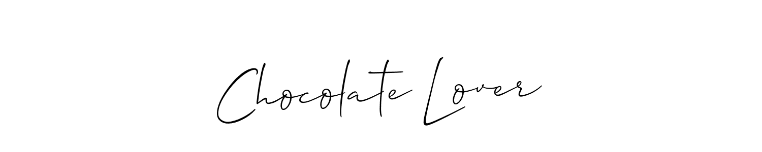 You should practise on your own different ways (Allison_Script) to write your name (Chocolate Lover) in signature. don't let someone else do it for you. Chocolate Lover signature style 2 images and pictures png